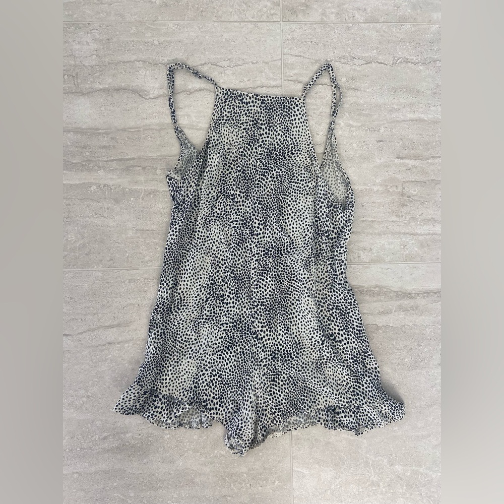 LF Leopard backless romper 